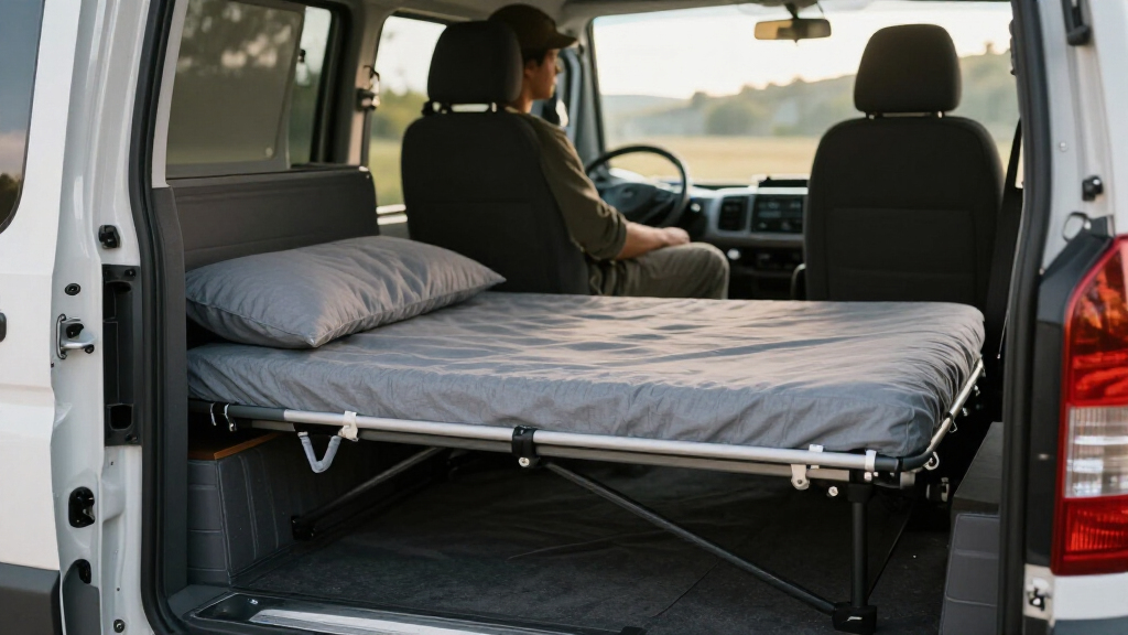 foldable bed system for vans