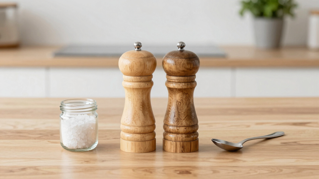 wooden salt and pepper shakers