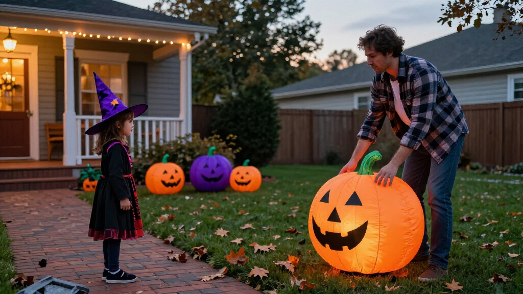 Halloween inflatable yard decorations