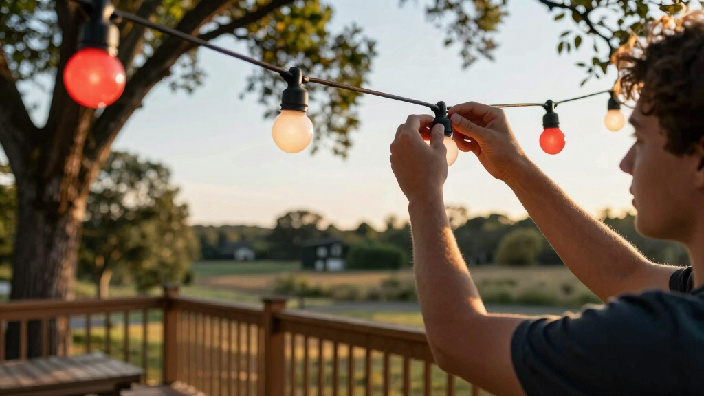 patriotic outdoor string lights