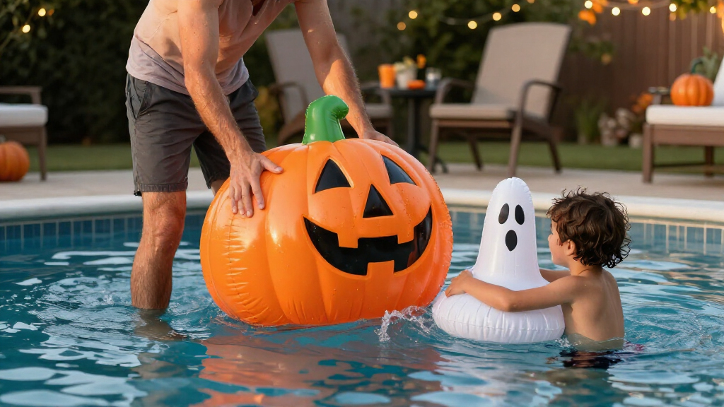 inflatable Halloween pool decorations