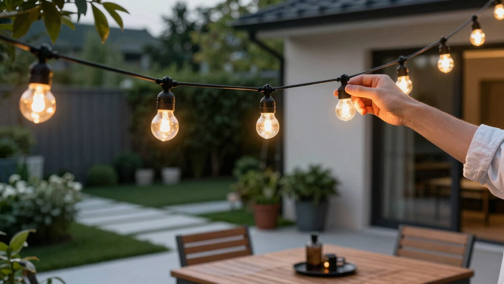 smart outdoor string lights