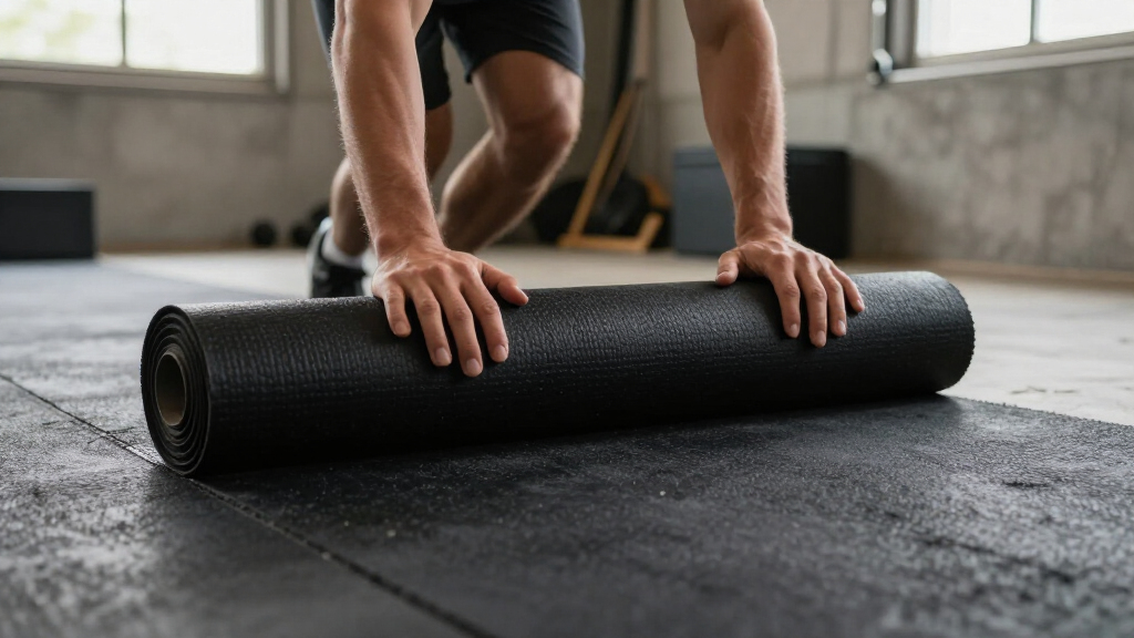 rubber gym flooring roll for garage