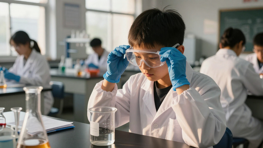 student chemistry lab safety goggles
