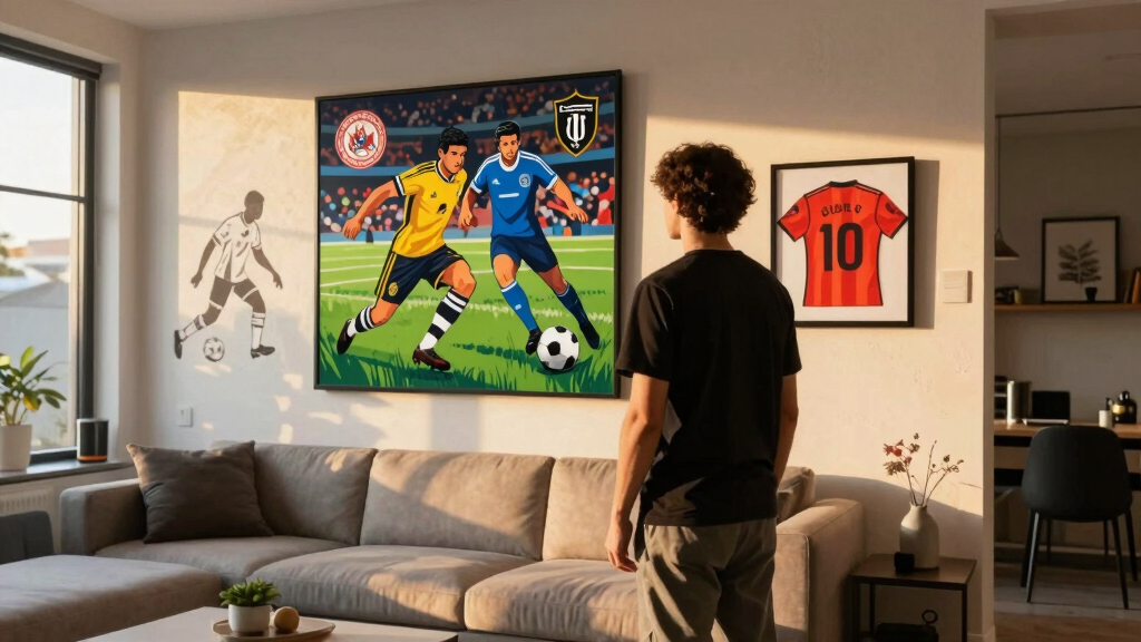 soccer-themed wall art