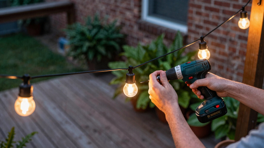 patriotic outdoor string lights