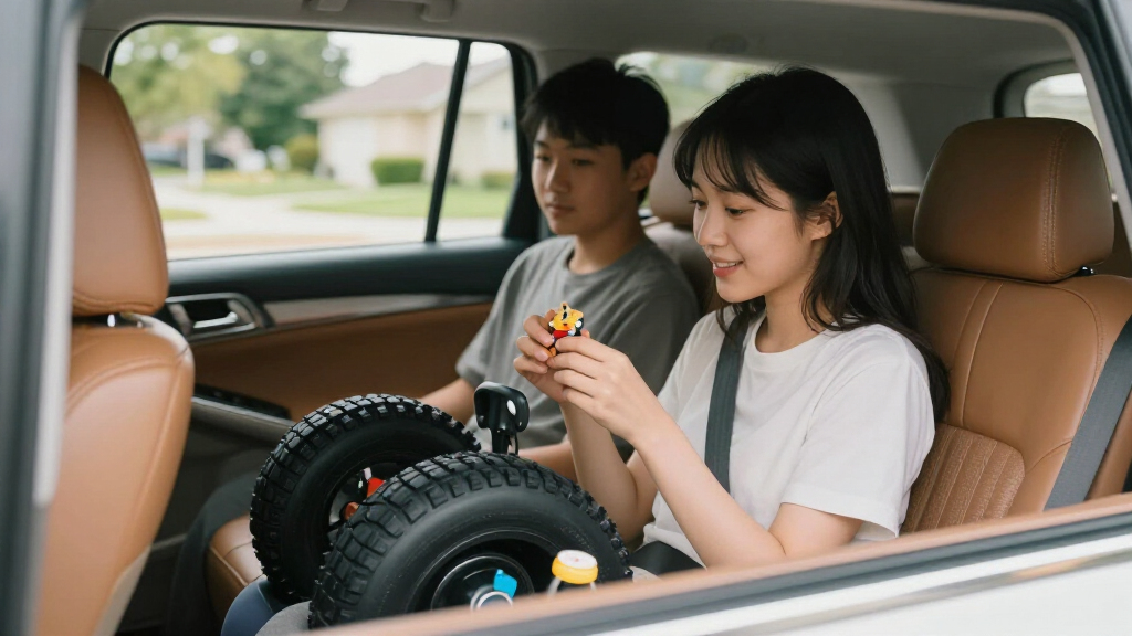ride on car with rubber tires and leather seat