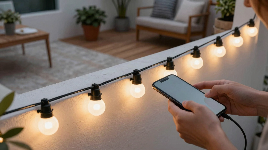 smart outdoor string lights