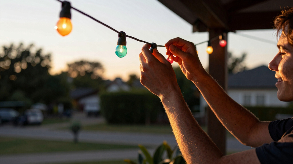 patriotic outdoor string lights