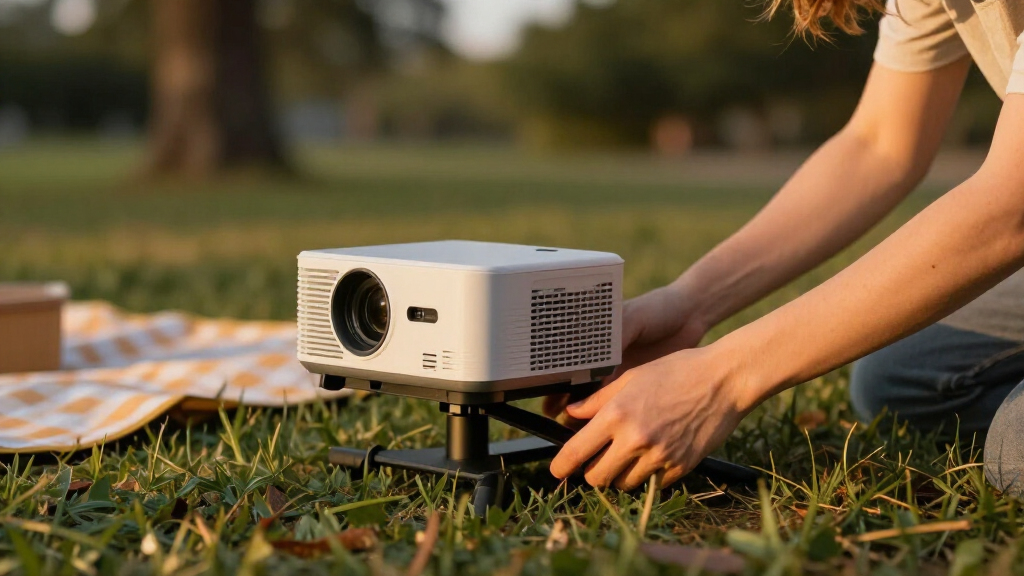 projector stand outdoor