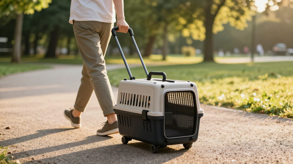 rolling pet carrier