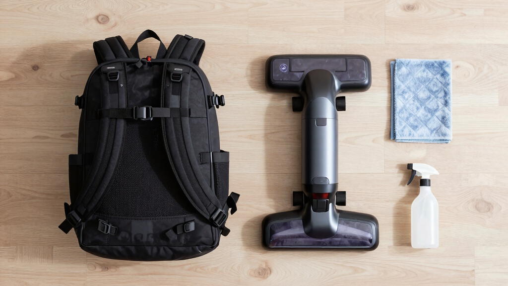 backpack vacuum with ergonomic harness