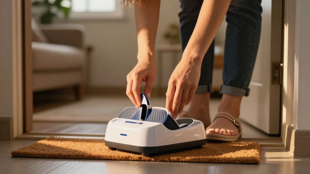 shoe sole sanitizer machine for entryways