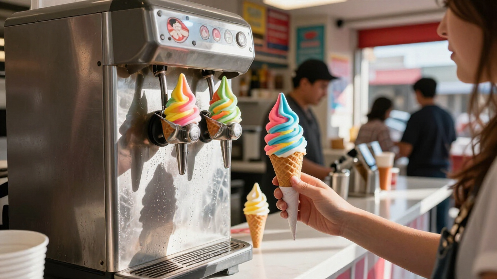 rainbow soft serve ice cream machine manufacturers