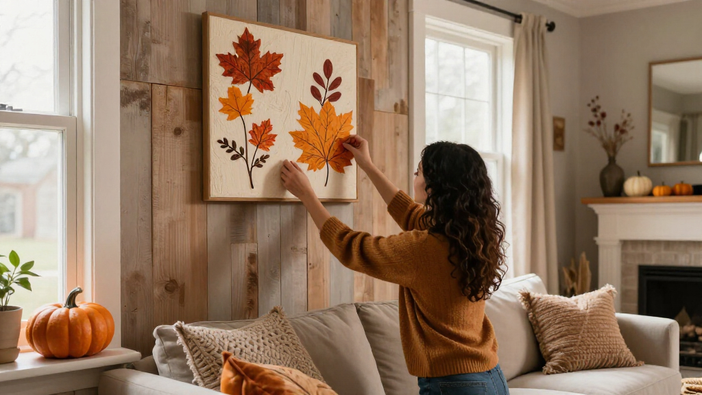 fall-inspired decorative wall art