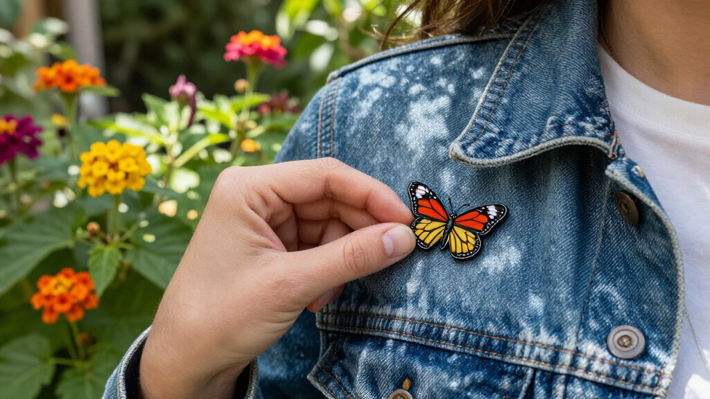 monarch butterfly enamel pins