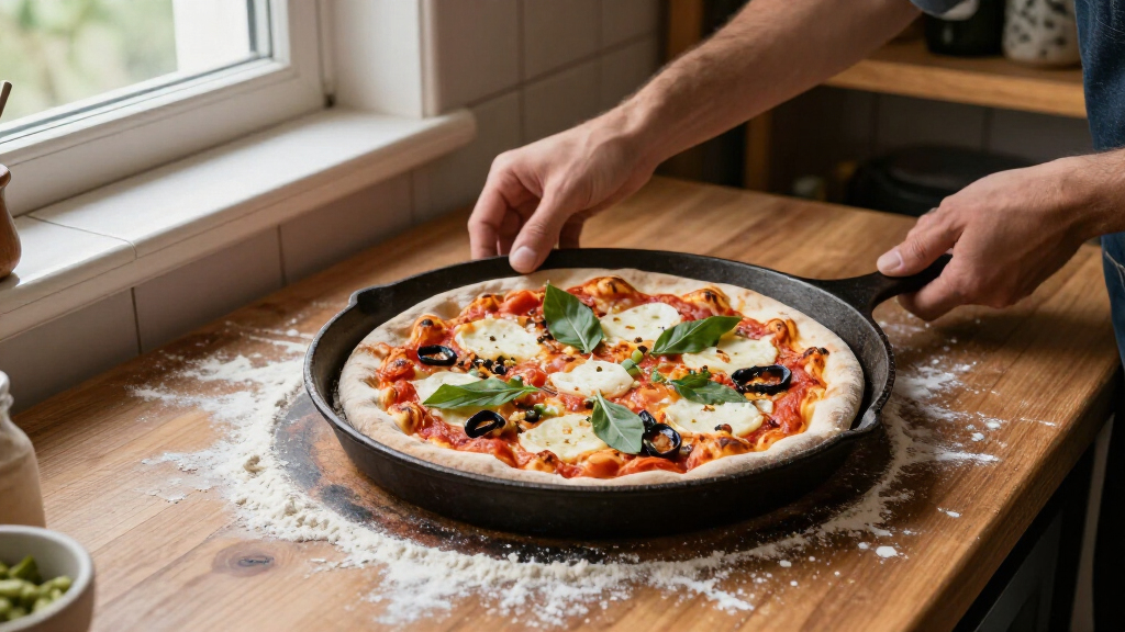 cast iron pizza pan