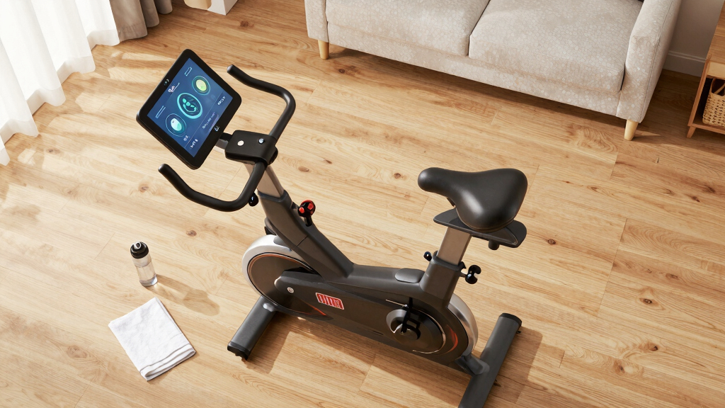 exercise bike with interactive display