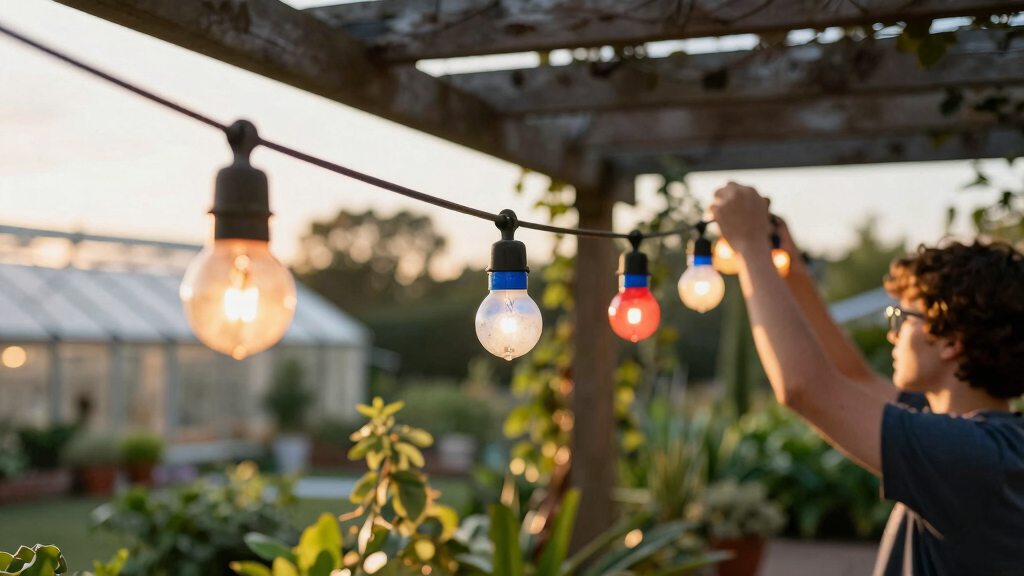 patriotic outdoor string lights