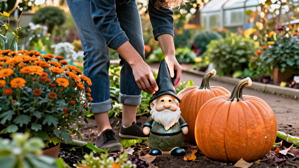 Halloween garden gnomes