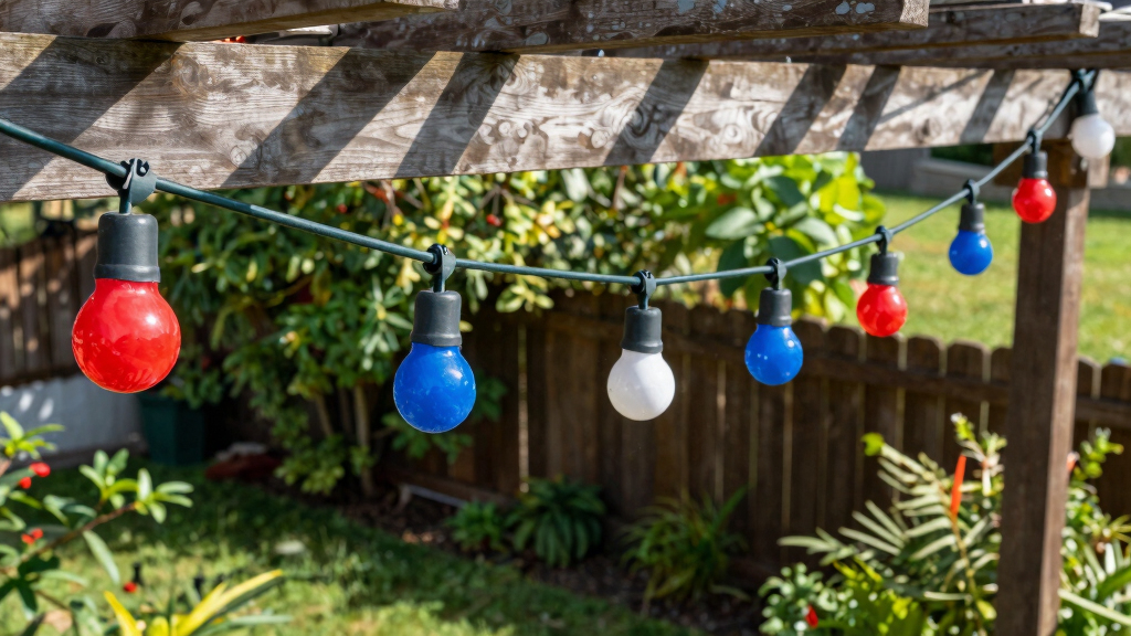 patriotic outdoor string lights
