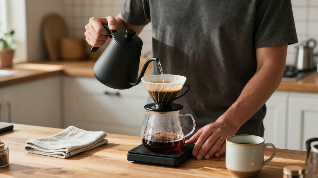 high ticket pour over coffee set with scale