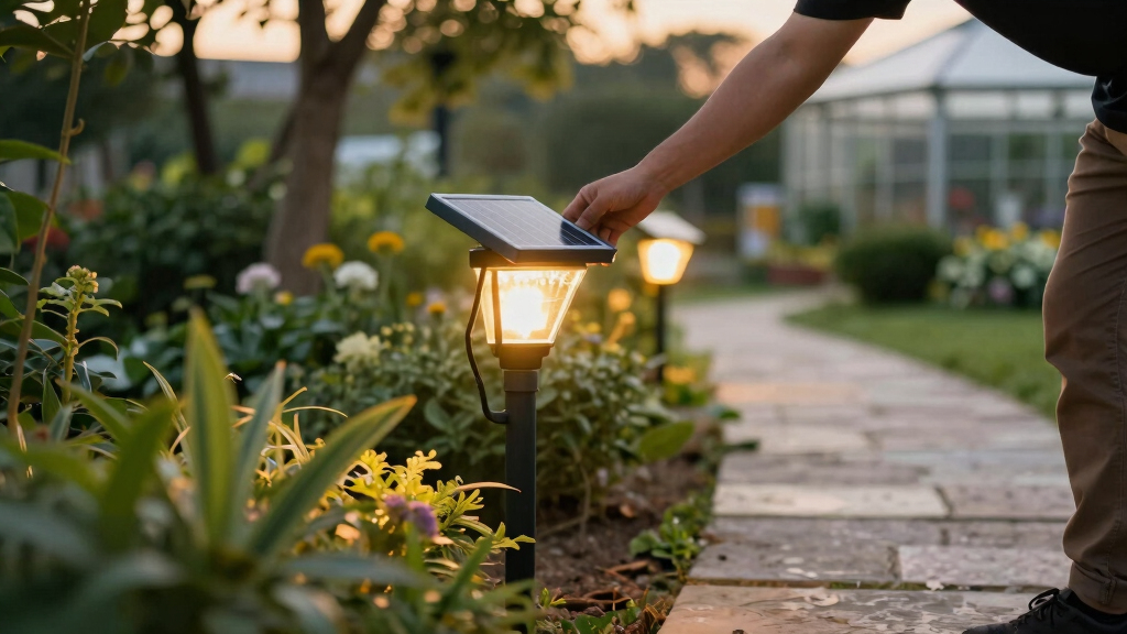 solar-powered garden lights