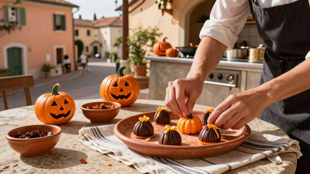 Italian Halloween dessert decorations