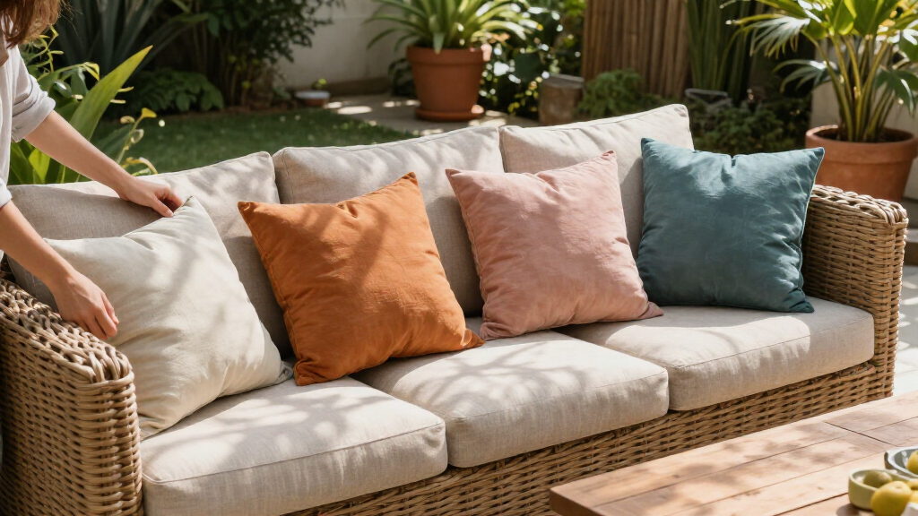 outdoor wicker sectional