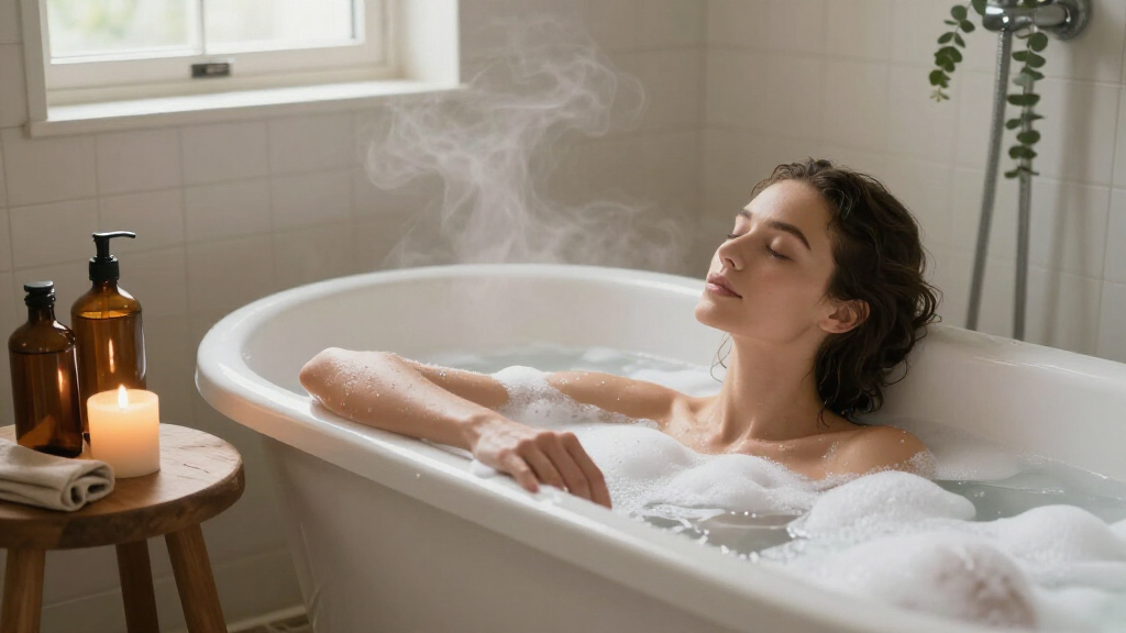 bubble bath for stress relief