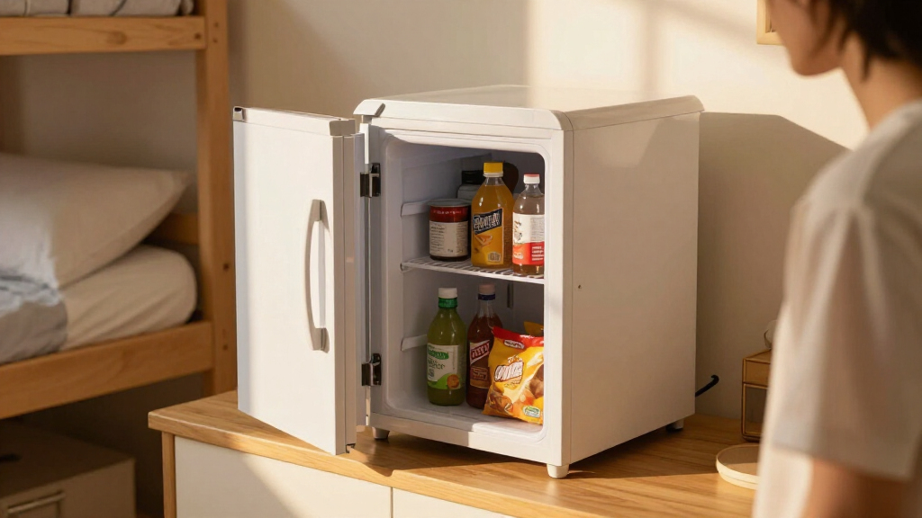 compact dorm room mini fridge
