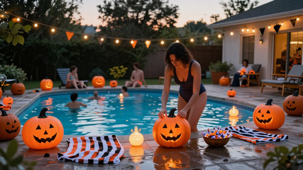poolside Halloween party supplies