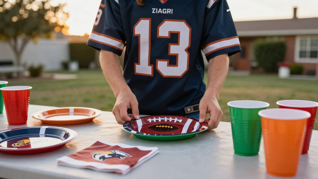 football-themed party supplies