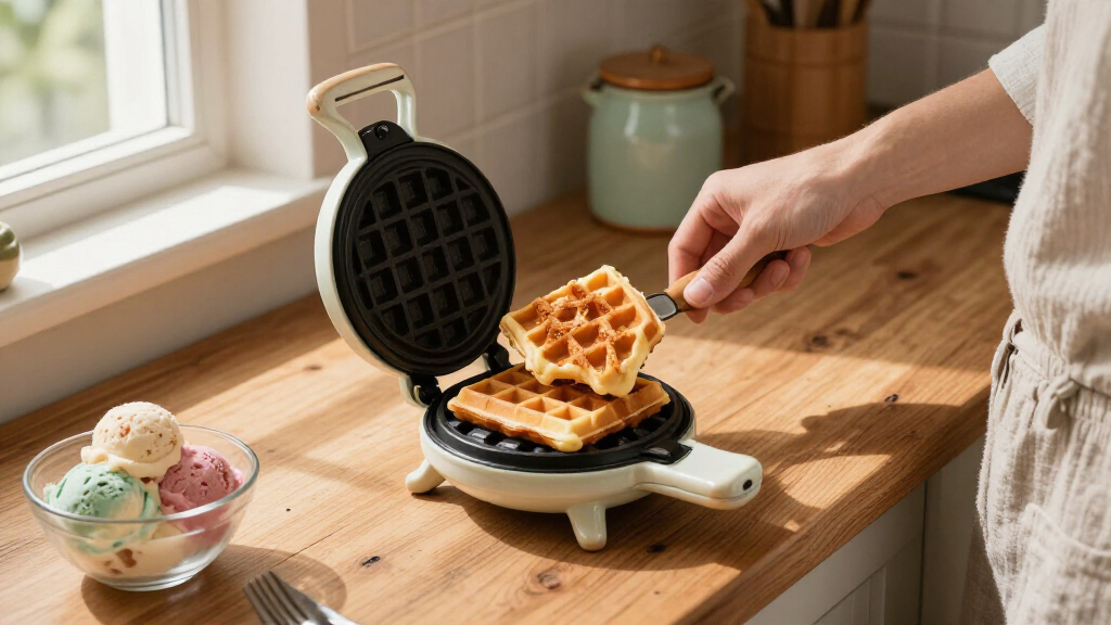 ice cream cone maker with waffle iron