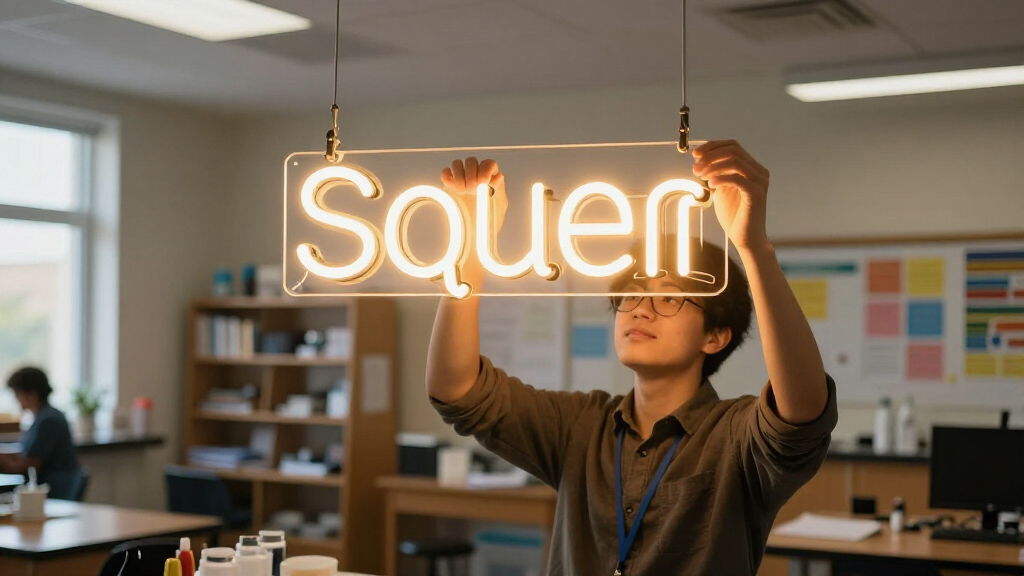 best block font neon name signs
