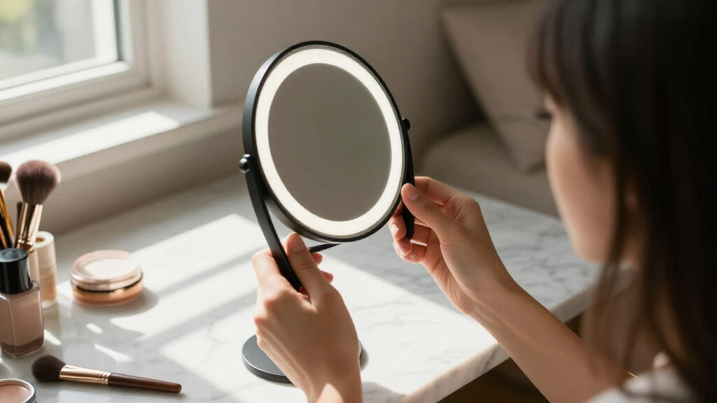 portable LED makeup mirror