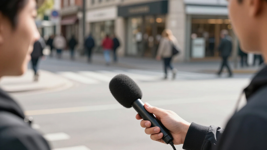 news reporting microphones