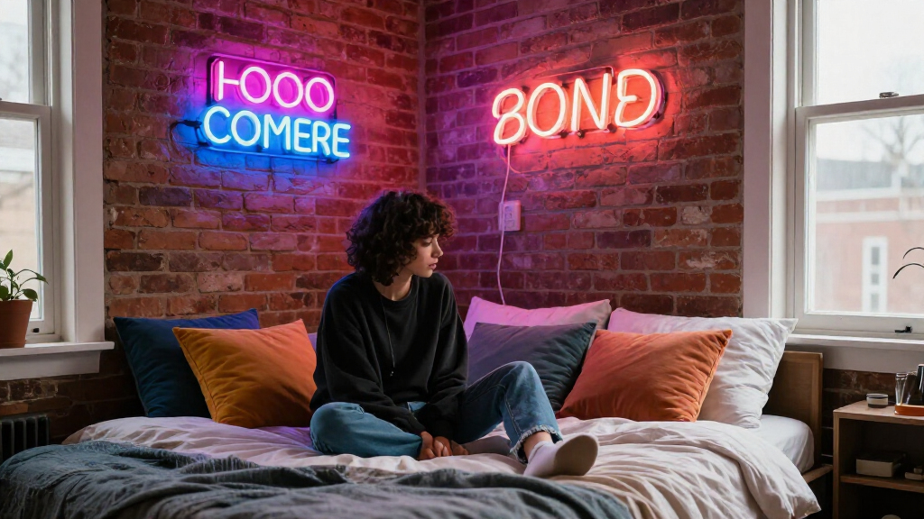 neon signs aesthetic room