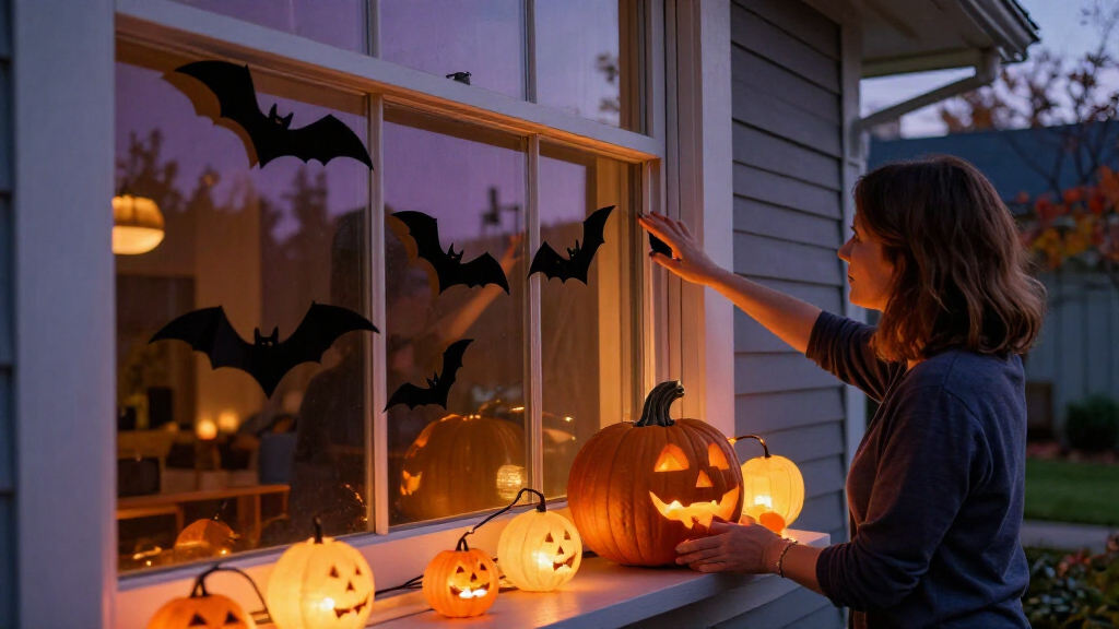 Halloween window decorations
