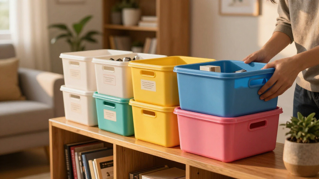 Aufbewahrungsboxen und Ordnungshelfer