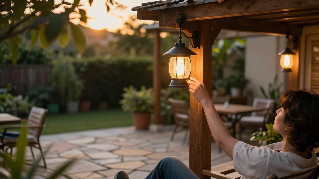 solar-powered outdoor lights