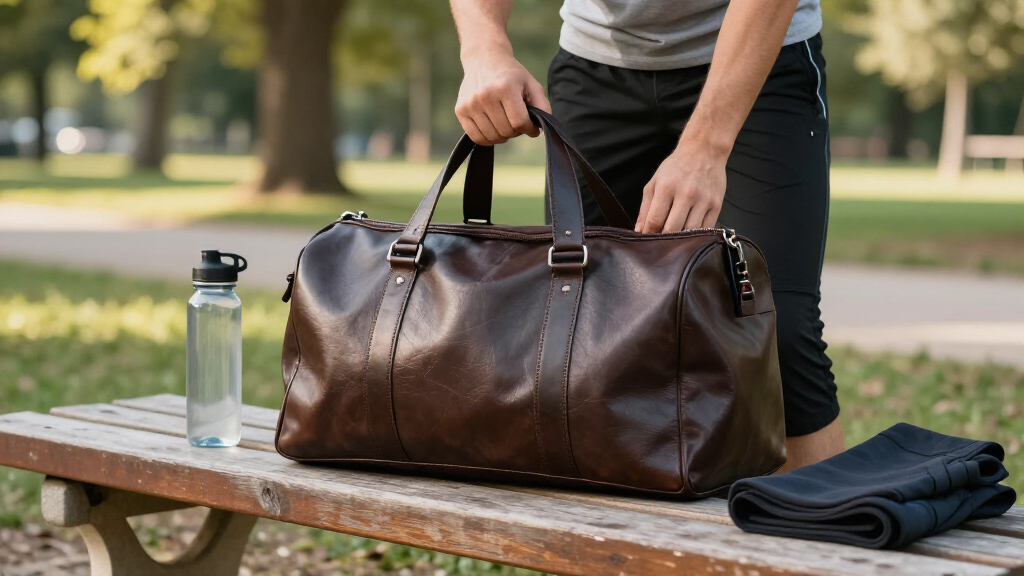 premium leather duffle bags for weekend trips
