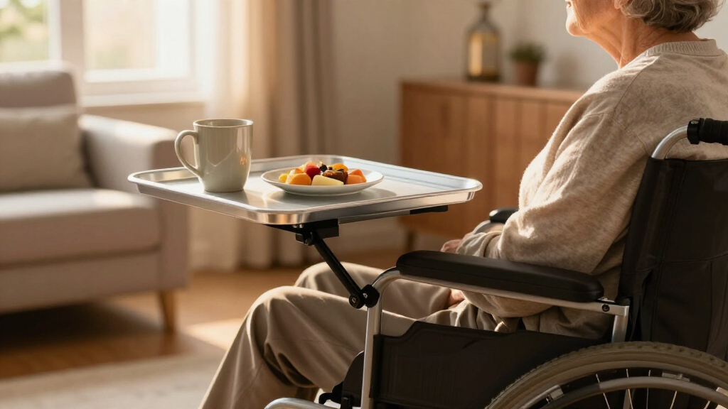 wheelchair tray with cup holder premium wide