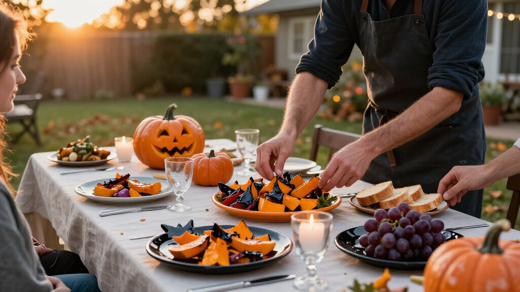 Halloween themed serving platters