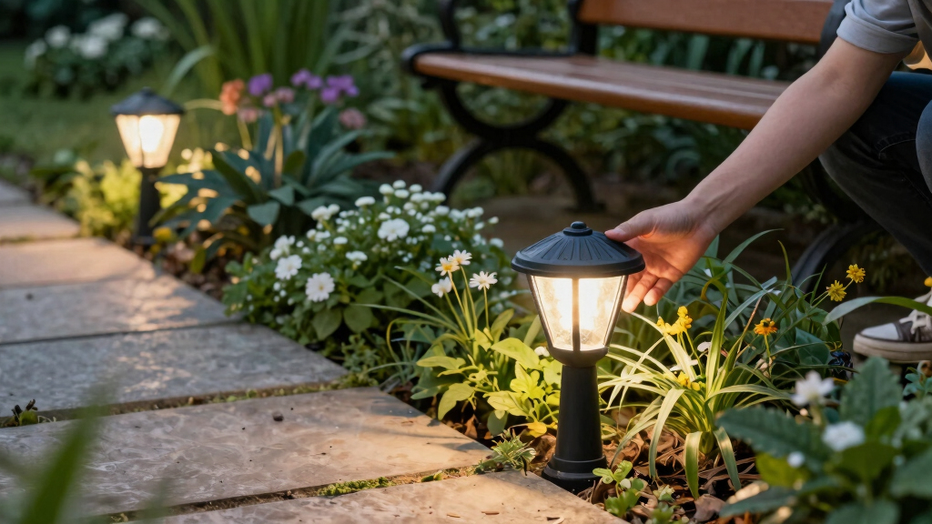 solar-powered garden lights