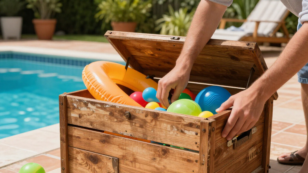outdoor storage boxes for pool toys