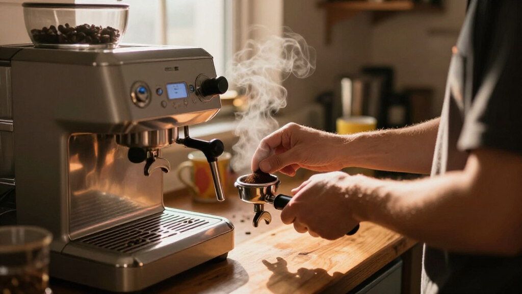 best rotary pump espresso machine with large drip tray