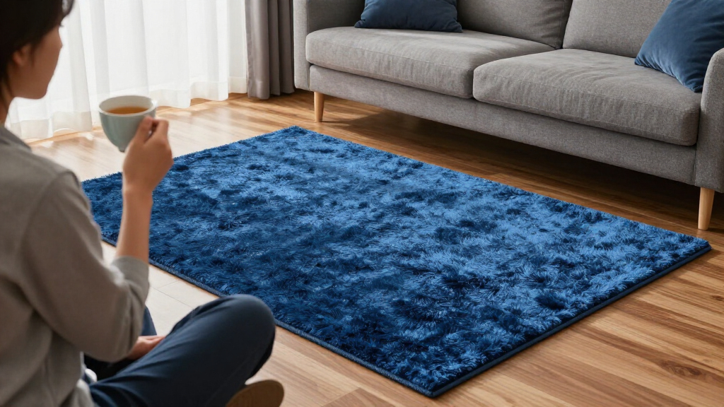 yilong blue silk area rug