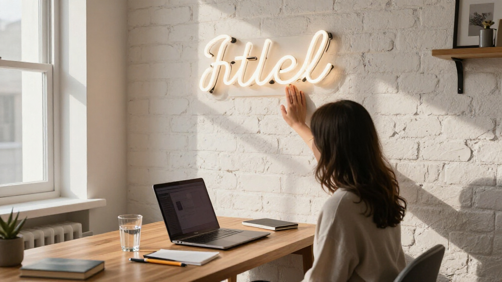 best elegant white neon name signs