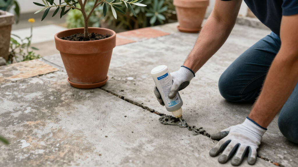 liquid cement crack filler